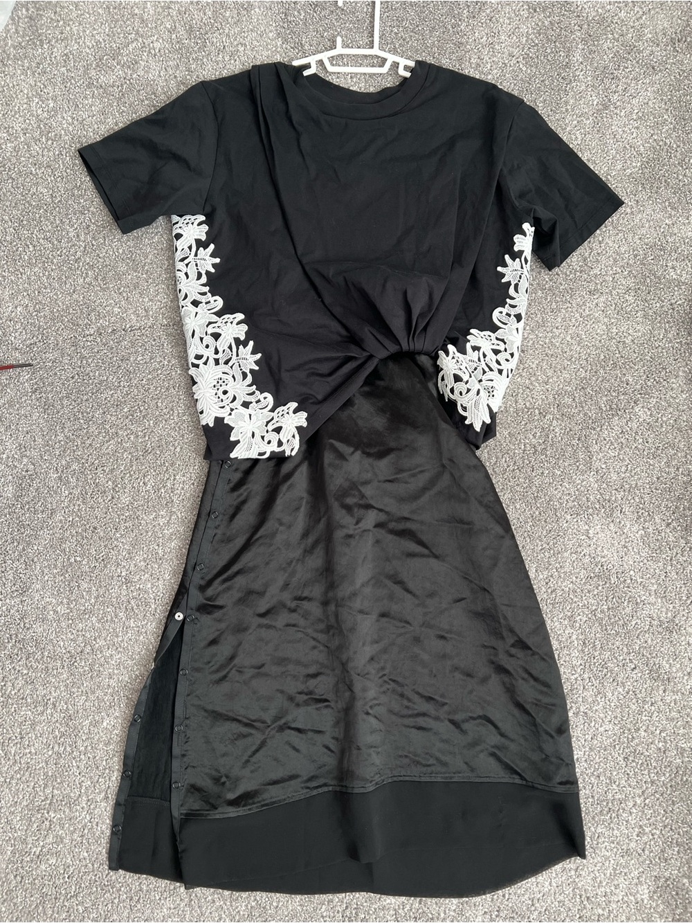 3.1 Phillip Lim DRAPED T - SHIRT slip combo dress NWT